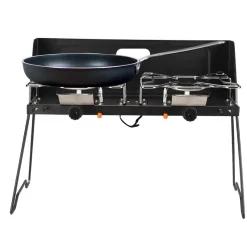 The Outdoor Vault Camping-Werkzeuge|Heimwerkzeuge-Tragbarer Doppelgasbrenner - Faltbarer Campingkocher