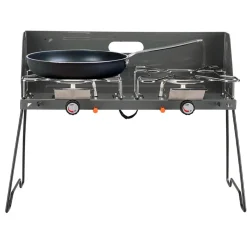 The Outdoor Vault Camping-Werkzeuge|Heimwerkzeuge-Tragbarer Doppelgasbrenner - Faltbarer Campingkocher