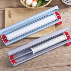 The Decor Haven Küche & Esszimmer-Tragbarer Easy Foil Film Storage Dispenser