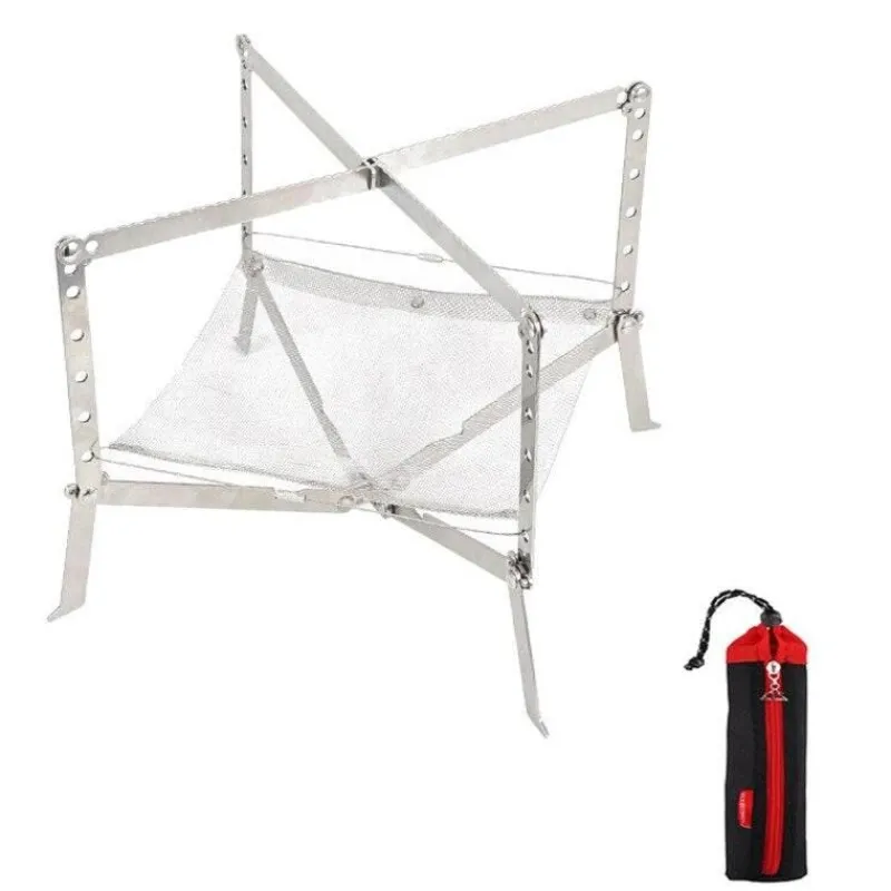 The Outdoor Vault Camping-Werkzeuge|Heimwerkzeuge-Tragbarer Edelstahl-Feuerrost - Mini-Flammengrill