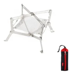 The Outdoor Vault Camping-Werkzeuge|Heimwerkzeuge-Tragbarer Edelstahl-Feuerrost - Mini-Flammengrill