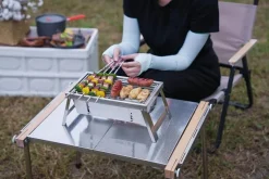 Trail u0026 Beyond Camping-Werkzeuge|Camping Im Freien-Tragbarer Edelstahlgrill - Faltbarer Campingkocher