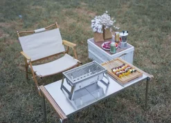 Trail u0026 Beyond Camping-Werkzeuge|Camping Im Freien-Tragbarer Edelstahlgrill - Faltbarer Campingkocher