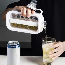 The Cozy Mug Küche & Esszimmer-Tragbarer Eiswürfelbereiter mit Deckel – perfekt für Veranstaltungen im Freien