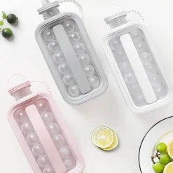 The Cozy Mug Küche & Esszimmer-Tragbarer Eiswürfelbereiter mit Deckel – perfekt für Veranstaltungen im Freien