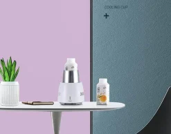 The Decor Haven Küche & Esszimmer-Tragbarer elektrischer Kühlbecher – Getränkebehälter zum sofortigen Kühlen