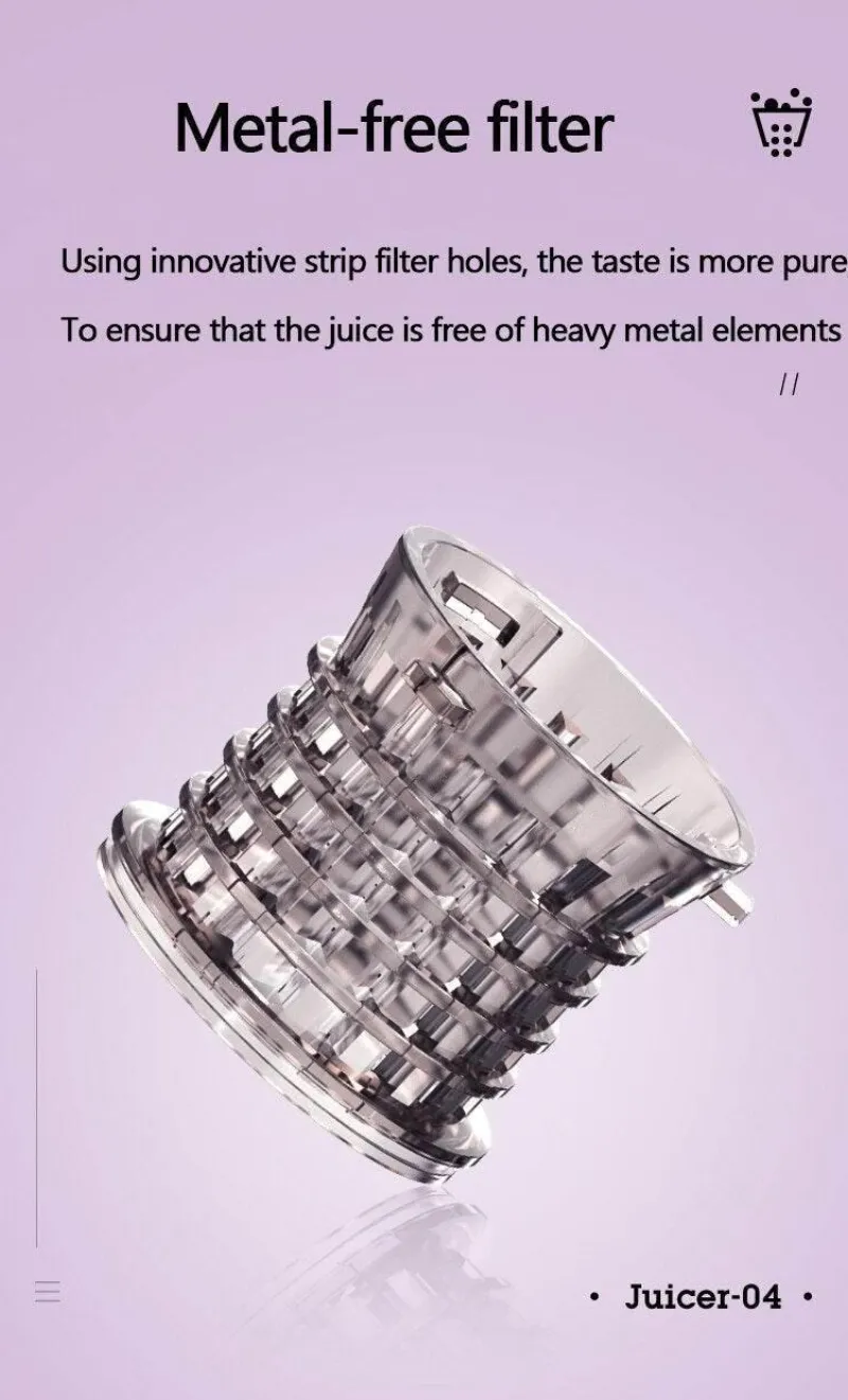 The Culinary Kit Küche & Esszimmer-Tragbarer elektrischer Mixer mit Kaltpressung