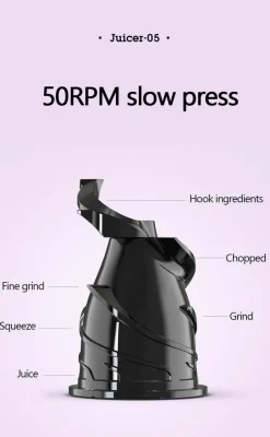 The Culinary Kit Küche & Esszimmer-Tragbarer elektrischer Mixer mit Kaltpressung