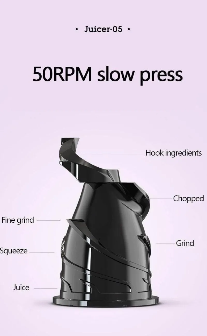 The Culinary Kit Küche & Esszimmer-Tragbarer elektrischer Mixer mit Kaltpressung