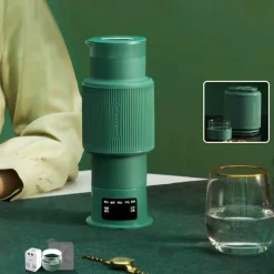 The Cozy Mug Küche & Esszimmer-Tragbarer elektrischer Reisewasserkocher - Faltbare Teekanne