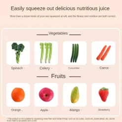 The Culinary Kit Küche & Esszimmer-Tragbarer Entsafter – Schneller und einfacher Saftmacher