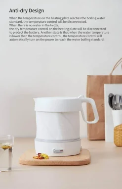 The Decor Haven Küche & Esszimmer-Tragbarer, faltbarer Wasserkocher – Reisekessel für heißes Wasser