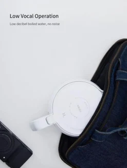 The Decor Haven Küche & Esszimmer-Tragbarer, faltbarer Wasserkocher – Reisekessel für heißes Wasser