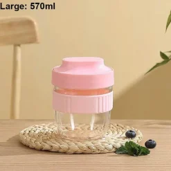 Tom Küche & Esszimmer-Tragbarer Frühstücksbecher mit Löffel – Vorratsbehälter für Lebensmittel für Studenten und Picknicks