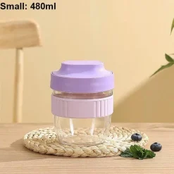 Tom Küche & Esszimmer-Tragbarer Frühstücksbecher mit Löffel – Vorratsbehälter für Lebensmittel für Studenten und Picknicks