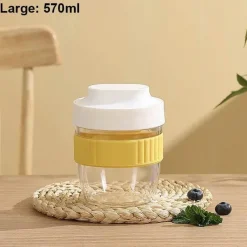 Tom Küche & Esszimmer-Tragbarer Frühstücksbecher mit Löffel – Vorratsbehälter für Lebensmittel für Studenten und Picknicks