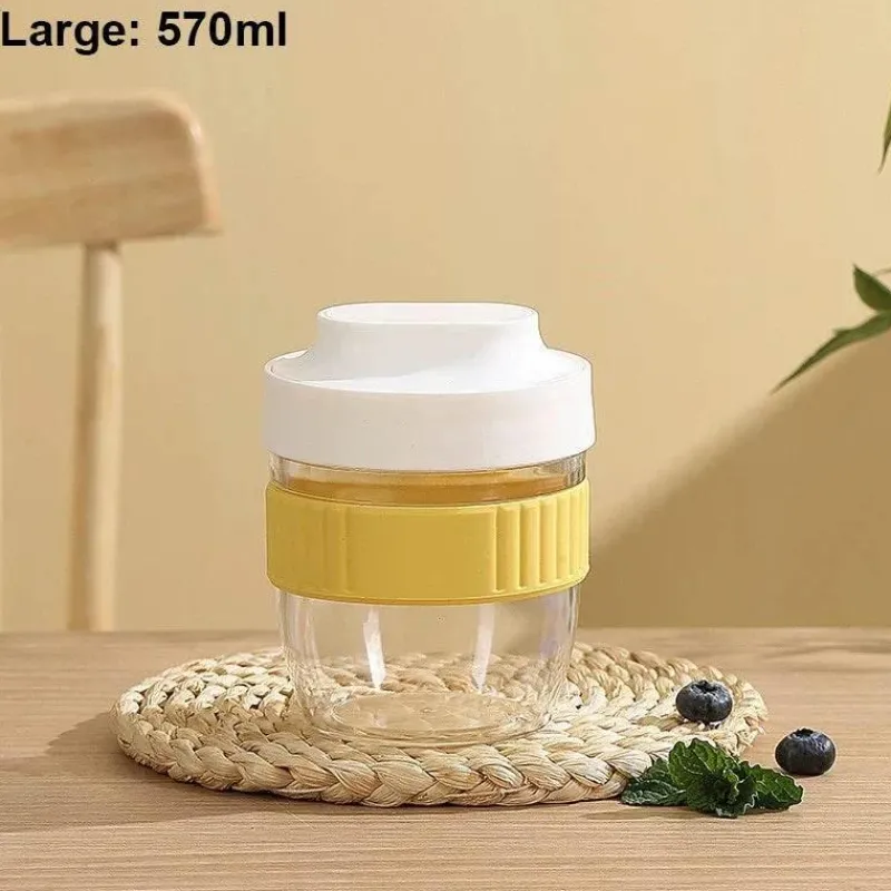 Tom Küche & Esszimmer-Tragbarer Frühstücksbecher mit Löffel – Vorratsbehälter für Lebensmittel für Studenten und Picknicks