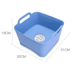 The Culinary Kit Küche & Esszimmer-Tragbarer Gemüsewascher mit Abtropfkorb