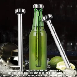 The Culinary Kit Küche & Esszimmer-Tragbarer Getränkekühler aus Edelstahl – isolierter Getränkekühler