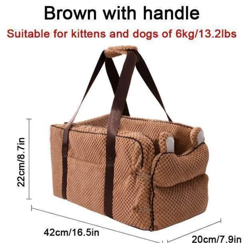 Furendo Autozubehör|Automobilindustrie-Tragbarer Haustierträger - Reisetasche mit gemütlichem Bett