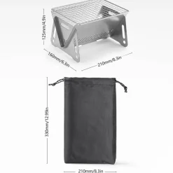 Adventure Basecamp Camping Im Freien|Outdoor-Artikel-Tragbarer Holzkohlegrill – Faltbares Camping-Grillwerkzeug