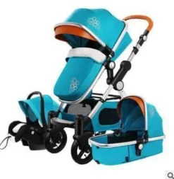 Kinder The Decor Haven Kinderwagen & Zubehör-Tragbarer 3-in-1-Kinderwagen – luxuriöser, faltbarer Querwagen