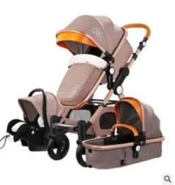 Kinder The Decor Haven Kinderwagen & Zubehör-Tragbarer 3-in-1-Kinderwagen – luxuriöser, faltbarer Querwagen