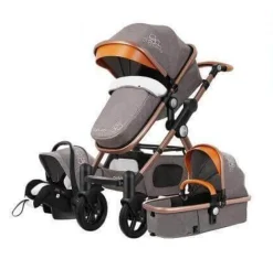 Kinder The Decor Haven Kinderwagen & Zubehör-Tragbarer 3-in-1-Kinderwagen – luxuriöser, faltbarer Querwagen