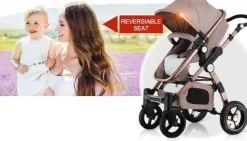 Kinder The Decor Haven Kinderwagen & Zubehör-Tragbarer 3-in-1-Kinderwagen – luxuriöser, faltbarer Querwagen