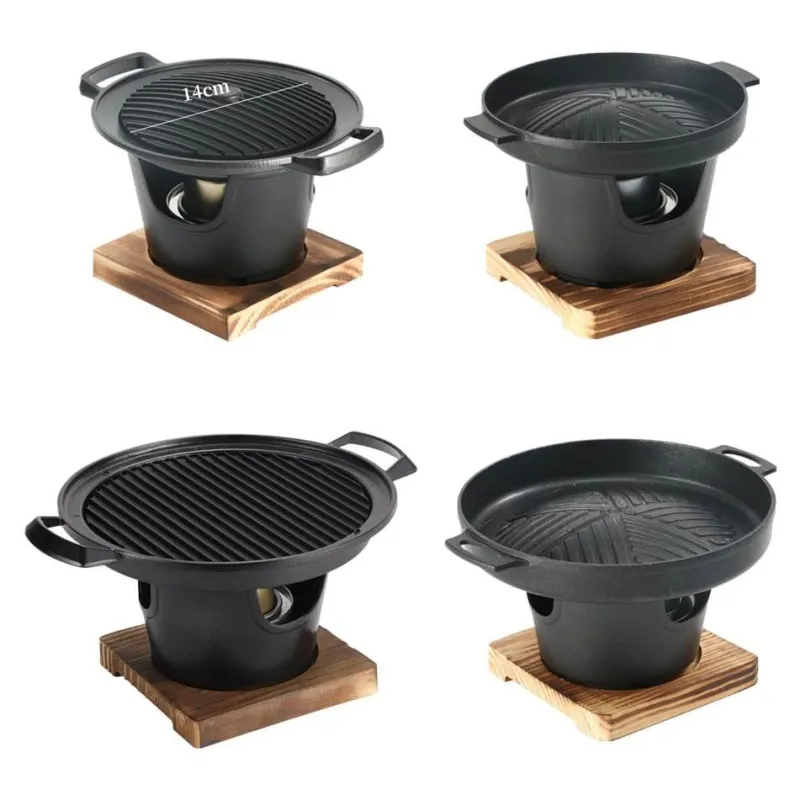 The Culinary Kit Camping-Werkzeuge|Camping Im Freien-Tragbarer japanischer BBQ-Grill mit Antihaftbeschichtung – Mini-Grillpfanne