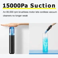 Comfort u0026 Style Autopflege|Autozubehör-Tragbarer kabelloser Autostaubsauger – Hand-Autoreiniger