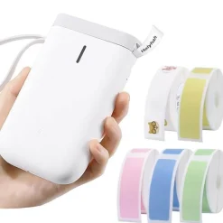 The Decor Haven Küche & Esszimmer|Gadgets Für Zuhause-Tragbarer kabelloser Etikettendrucker – Schnelles Thermodruckgerät