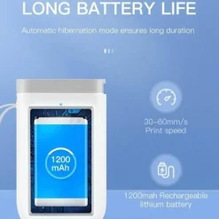 The Decor Haven Küche & Esszimmer|Gadgets Für Zuhause-Tragbarer kabelloser Etikettendrucker – Schnelles Thermodruckgerät