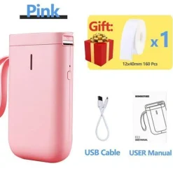 The Decor Haven Küche & Esszimmer|Gadgets Für Zuhause-Tragbarer kabelloser Etikettendrucker – Schnelles Thermodruckgerät