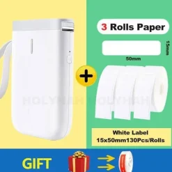 The Decor Haven Küche & Esszimmer|Gadgets Für Zuhause-Tragbarer kabelloser Etikettendrucker – Schnelles Thermodruckgerät