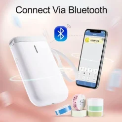 The Decor Haven Küche & Esszimmer|Gadgets Für Zuhause-Tragbarer kabelloser Etikettendrucker – Schnelles Thermodruckgerät