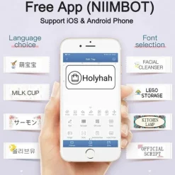 The Decor Haven Küche & Esszimmer|Gadgets Für Zuhause-Tragbarer kabelloser Etikettendrucker – Schnelles Thermodruckgerät