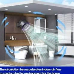 The Decor Haven Gadgets Für Zuhause-Tragbarer kabelloser Ventilator – Leiser Luftkühler/Zirkulator