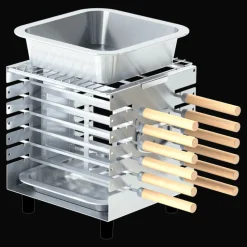 The Decor Haven Camping-Werkzeuge|Camping Im Freien-Tragbarer Kebab-Grill – Rauchfreies Mini-Kochgerät