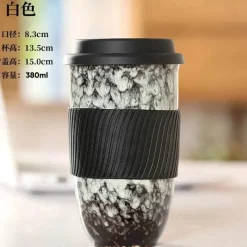 Plates u0026 More Küche & Esszimmer-Tragbarer Keramikbecher mit Deckel – Kaffee- und Teetasse für Paare