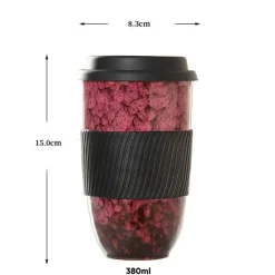 Plates u0026 More Küche & Esszimmer-Tragbarer Keramikbecher mit Deckel – Kaffee- und Teetasse für Paare