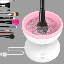PureGlow Frauenpflege|Körperpflege-Tragbarer Make-up-Pinselreiniger – Einfacher und effizienter Pinselreiniger