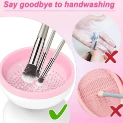 PureGlow Frauenpflege|Körperpflege-Tragbarer Make-up-Pinselreiniger – Einfacher und effizienter Pinselreiniger