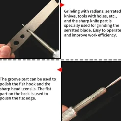Tom Küche & Esszimmer-Tragbarer Messerschärfer – Werkzeug zum Schärfen von Küchen- und Angelklingen