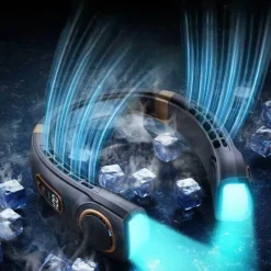 Adventure Basecamp Camping Im Freien|Heimwerkzeuge-Tragbarer Nackenventilator – Tragbarer Kühlventilator mit Digitalanzeige