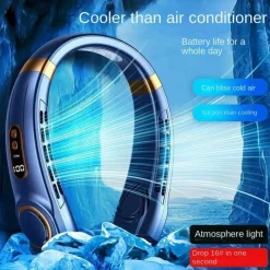 Adventure Basecamp Camping Im Freien|Heimwerkzeuge-Tragbarer Nackenventilator – Tragbarer Kühlventilator mit Digitalanzeige