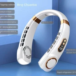 Adventure Basecamp Camping Im Freien|Heimwerkzeuge-Tragbarer Nackenventilator – Tragbarer Kühlventilator mit Digitalanzeige