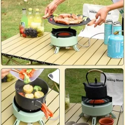 The Outdoor Vault Camping-Werkzeuge|Camping Im Freien-Tragbarer Outdoor-Kocher - Runder Wärmekocher für Camping