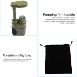 The Outdoor Vault Camping-Werkzeuge|Outdoor-Artikel-Tragbarer Outdoor-Wasserfilter - Camping-Überlebenswerkzeug