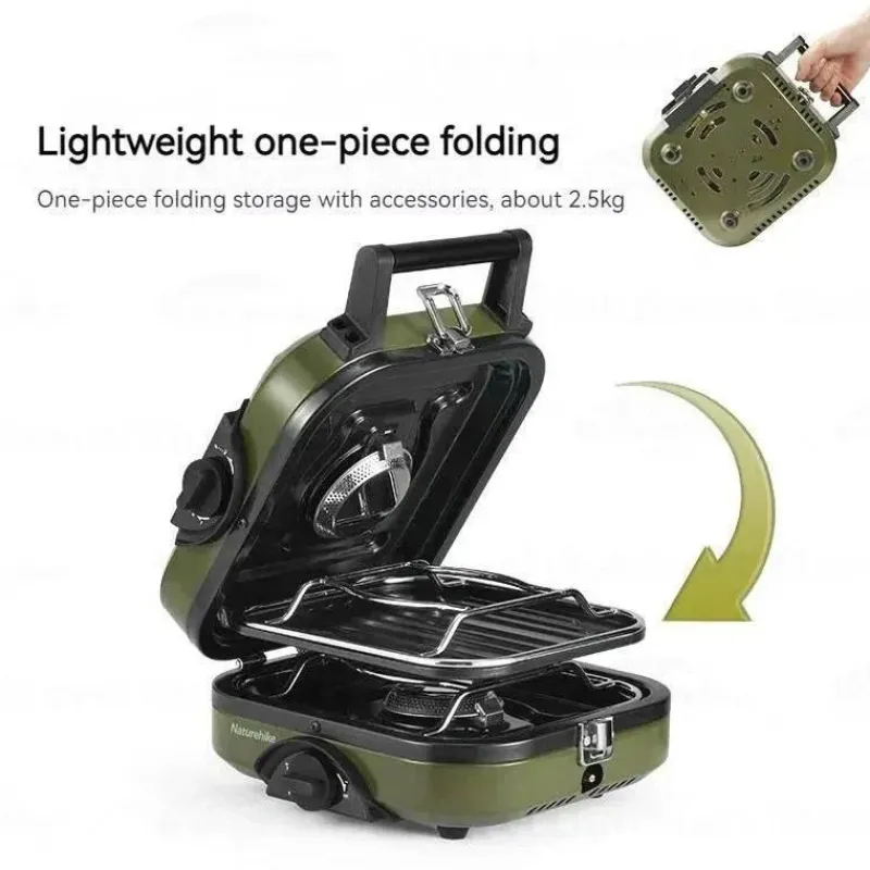 The Culinary Kit Camping-Werkzeuge|Camping Im Freien-Tragbarer Picknick-Grillofen mit zwei Brennern – kompakte Kochlösung für draußen